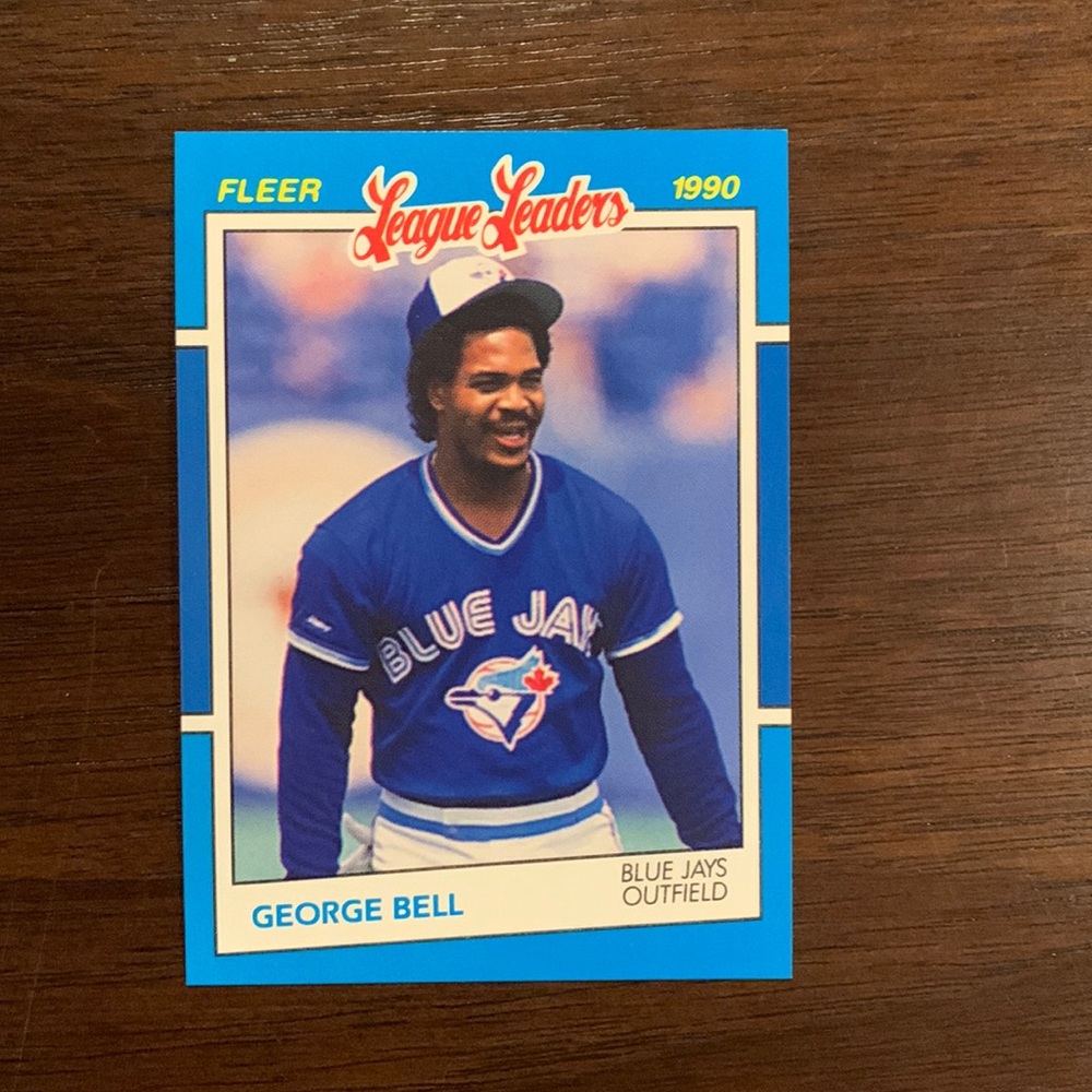 George Bell 1990 Fleer League Leaders Card #3 of 44